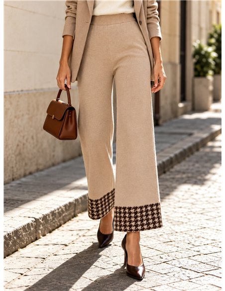 Pantalón de punto jacquard