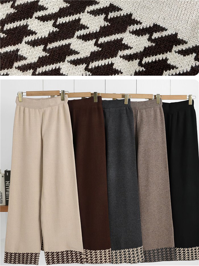 Pantalón de punto jacquard