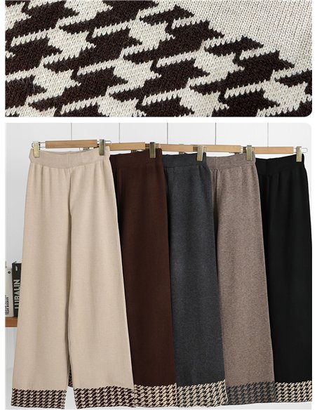 Pantalón de punto jacquard