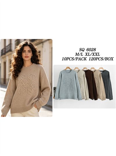 Jersey de punto con bordado floral 2