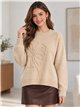 Pull en maille à lacets fleuris