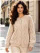 Cardigan en fourrure douce à boutons nacrés