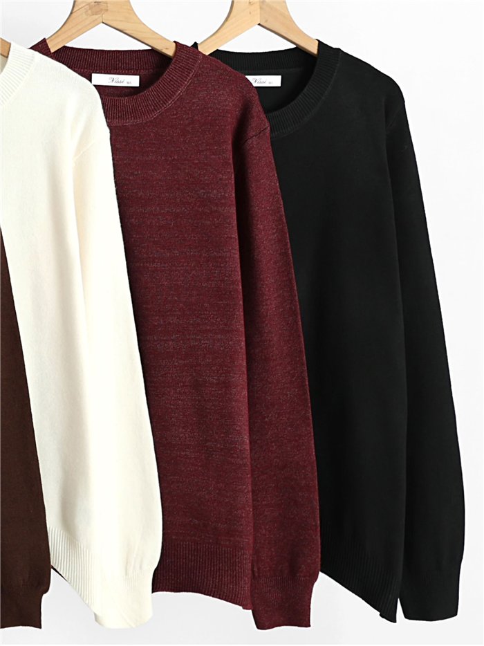 Jersey básico amplio cuello redondo