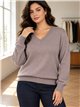 pull basique oversize à col en V