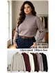 suéter básico de gola alta oversized
