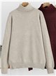 suéter básico de gola alta oversized