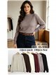 suéter básico de gola alta oversized
