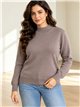 suéter básico de gola alta oversized