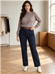 suéter básico de gola alta oversized