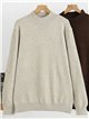 suéter básico de gola alta oversized