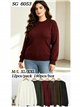 Weit gestrickter Pullover mit Rundhalsausschnitt