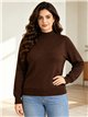 Oversized high neck knit sweater