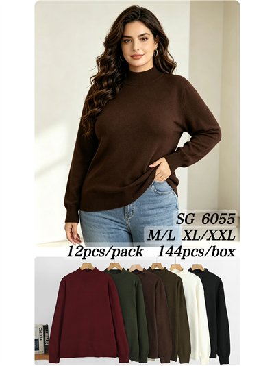 Oversized high neck knit sweater 2