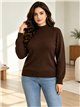 Oversized high neck knit sweater
