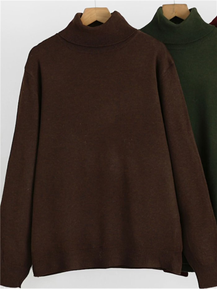 Maglione oversize in maglia con collo alto