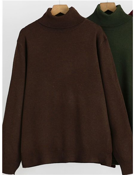 Maglione oversize in maglia con collo alto