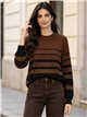 Pull en maille rayée bicolore