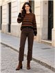 Pull en maille rayée bicolore