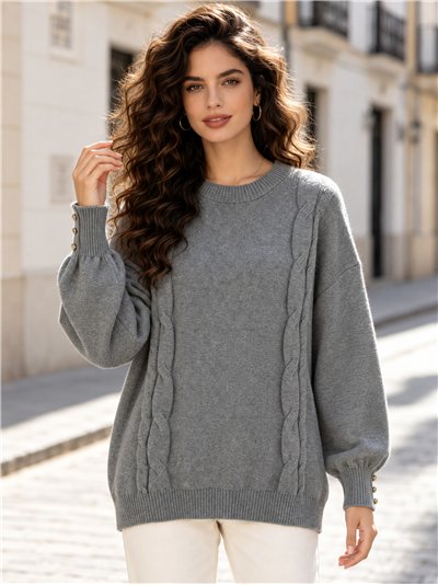 Jersey de punto con trenzas laterales