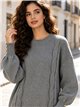 Jersey de punto con trenzas laterales