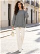 Jersey de punto con trenzas laterales