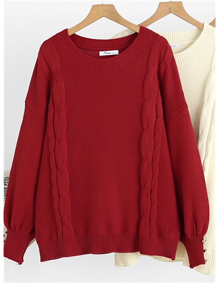 Jersey de punto con trenzas laterales
