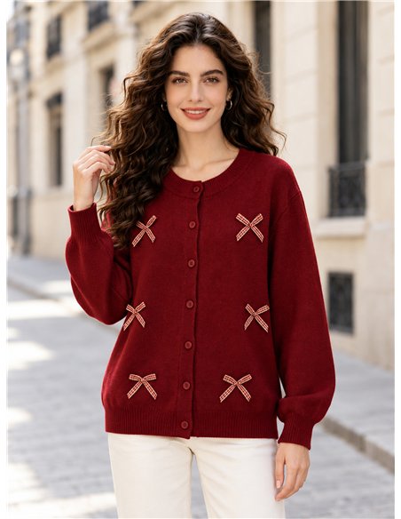 Chaqueta de punto con lazos