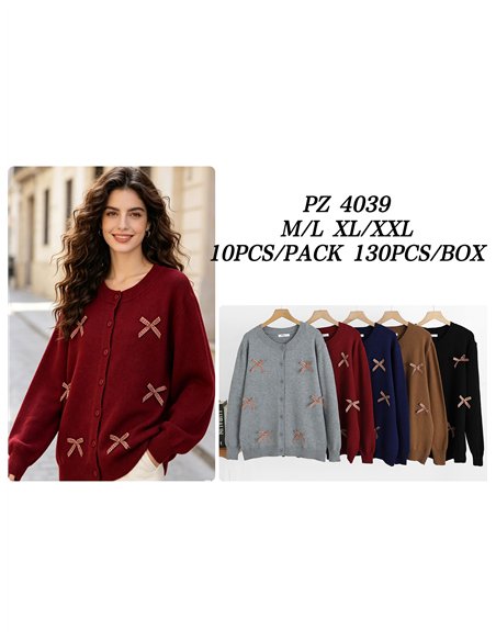 Chaqueta de punto con lazos