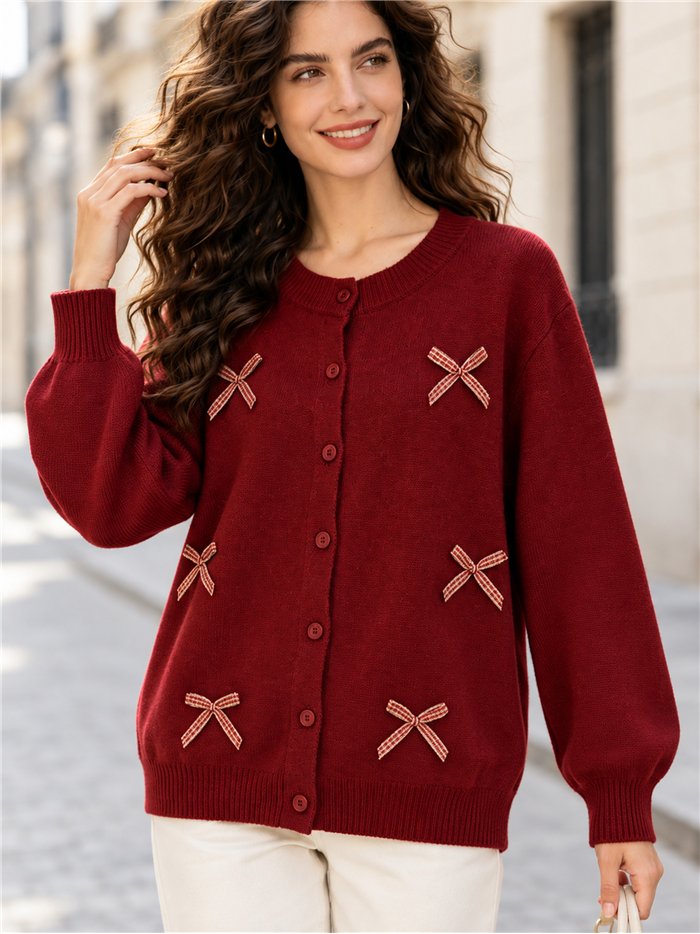 Chaqueta de punto con lazos