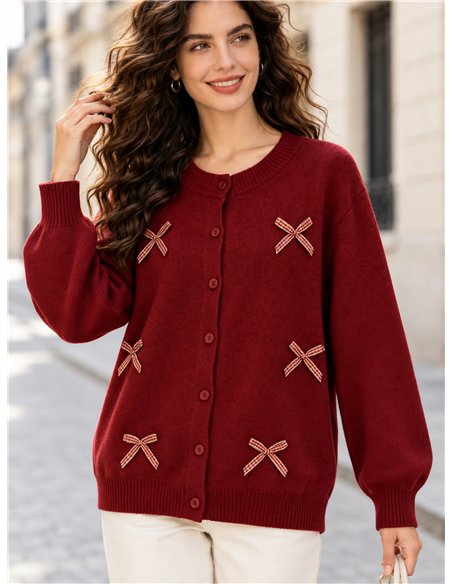 Chaqueta de punto con lazos