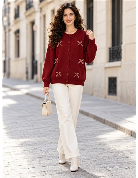 Chaqueta de punto con lazos