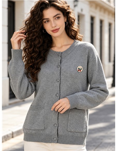 Veste en maille avec poches