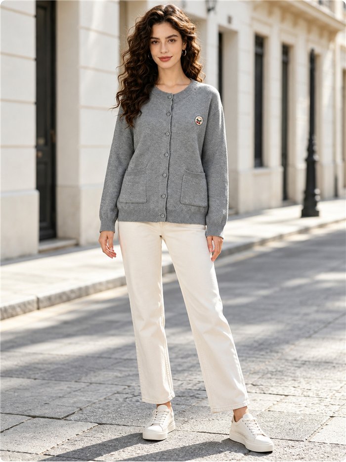 Veste en maille avec poches