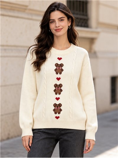Strickpullover mit Teddybären
