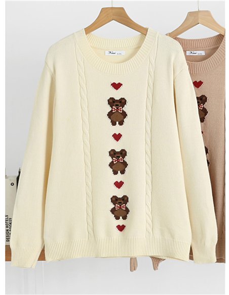 Strickpullover mit Teddybären