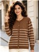 Chaqueta de punto rayas con lazos