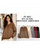 Chaqueta de punto rayas con lazos