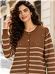 Chaqueta de punto rayas con lazos