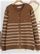Chaqueta de punto rayas con lazos