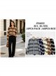 Horizontal stripe knit cardigan