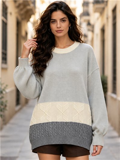 Jersey amplio color block