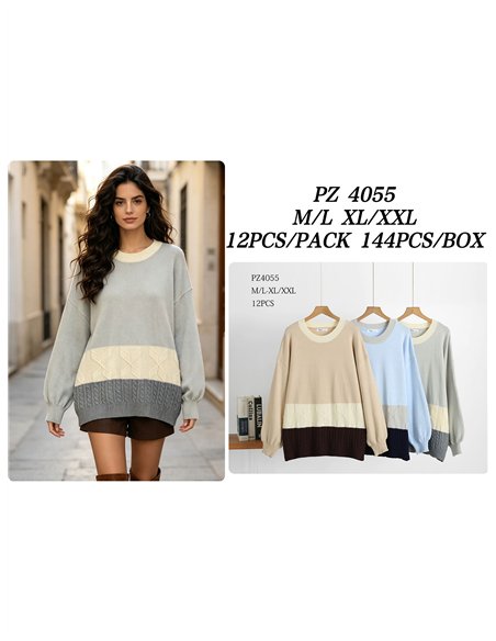 Jersey amplio color block