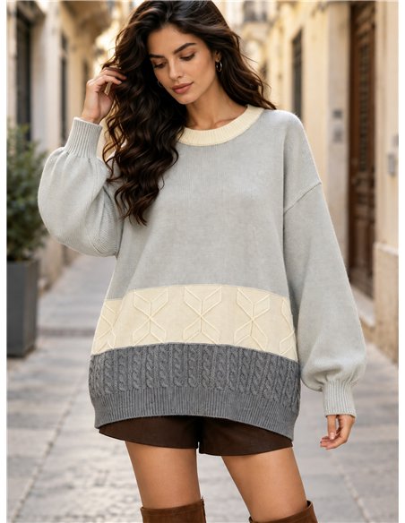 Jersey amplio color block