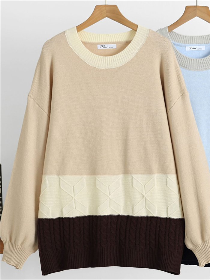 Jersey amplio color block