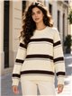 Pull en maille à larges rayures