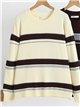 Pull en maille à larges rayures