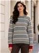 Jersey de punto rayas multicolor