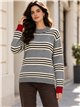 Jersey de punto rayas multicolor