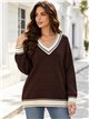 Jersey de punto cuello pico ribeteado