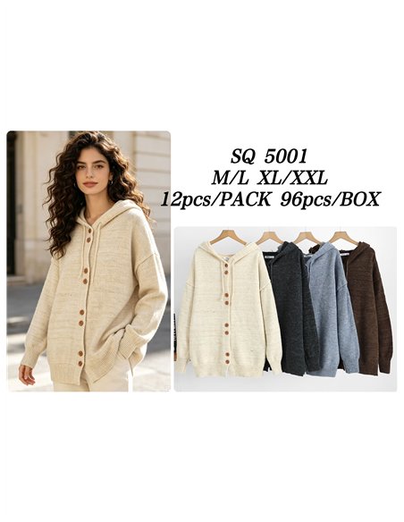 Chaqueta de punto con capucha
